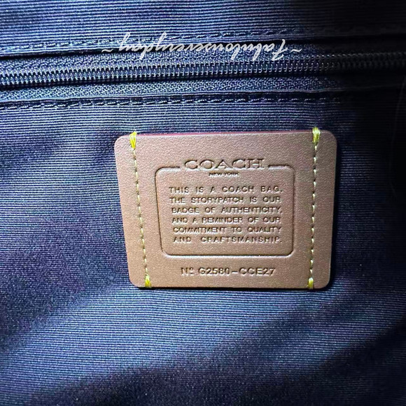 Coach Rowan Large Satchel Bag With Floral Print In Leather/Black/Red CCE27 NWT - Picture 9 of 9